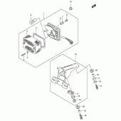 Схема вузла: Задній ліхтар (Стоп-сигнал) (E24) для Suzuki TS185