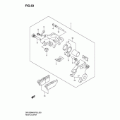 Схема узла: Задний тормозной суппорт для Suzuki DR125