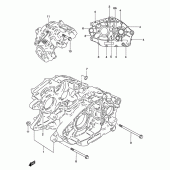 Схема узла: Картер двигателя для Suzuki GZ250 Marauder