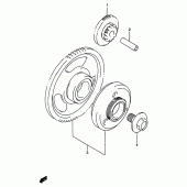 Схема вузла: Привід стартера для Suzuki GSF1200 Bandit