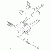 Схема вузла: Задній важіль підвіски Suzuki GSX750 Katana