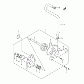 Схема вузла: Водяний насос (Model k3/k4) для Suzuki AN650 Burgman (EU analogue of SkyWave)