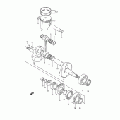 Схема вузла: Crankshaft для Suzuki TS200