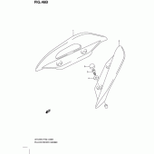 Схема вузла: Опори пасажира (Model k9) для Suzuki UH125 Burgman