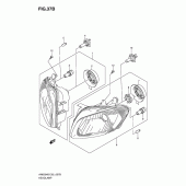 Схема вузла: Фара (An650ak9/al0 e19/p37) для Suzuki AN650 Burgman (EU analogue of SkyWave)