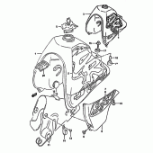 Схема вузла: Паливний бак (Dr350shn/shp) для Suzuki DR350