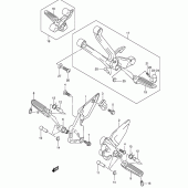 Схема вузла: Підніжки (Sv1000/u1/u2k3) для Suzuki SV1000