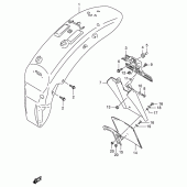 Схема вузла: Заднє крило (Model n/p/r) для Suzuki VS800 Intruder 800