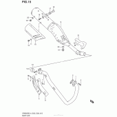 Схема узла: Выхлопная система для Suzuki DR650 DR650SE