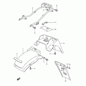 Схема узла: Заднее крыло (Model t) для Suzuki DR800