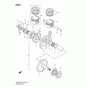 Схема узла: Коленчатый вал & Поршень для Suzuki GZ250 Marauder