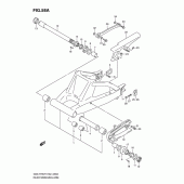 Схема вузла: Задній важіль підвіски (Model k2/k3) для Suzuki GSX-R750
