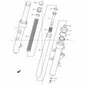 Схема узла: Передняя вилка для Suzuki UC150 Epicuro
