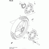 Схема узла: Переднее колесо для Suzuki DL650 V-Strom