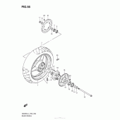 Схема вузла: Заднє колесо Suzuki GW250 Inazuma