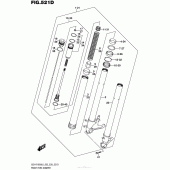 Схема вузла: Вилка передньої осі (Gsx-R1000Al6 E28) для Suzuki GSX-R1000