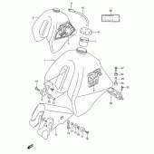 Схема узла: Топливный бак (Model l/m) для Suzuki DR350