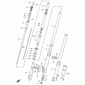 Схема узла: Передняя вилка (Model t) для Suzuki RM125