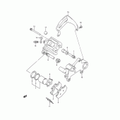 Схема узла: Задний тормозной суппорт для Suzuki TS200
