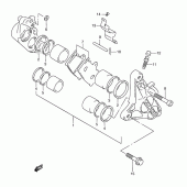 Схема вузла: Передній гальмівний супорт для Suzuki RGV250