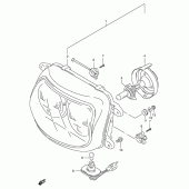 Схема узла: Фара (Model l/m/n) для Suzuki GSX-R400
