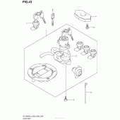 Схема вузла: Lock Set (For Pannir Case) (Dl1000Al4 E33) для Suzuki DL1000 V-Strom