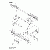 Схема узла: Копирный вал & Вилки & Вал переключения для Suzuki GSX1250