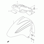 Схема вузла: Переднє крило (Model k1/k2) для Suzuki AN400 Burgman (EU analogue of SkyWave)