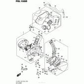 Схема вузла: Повітряний фільтр (Vl1500Btl7 E28) для Suzuki VL1500 Boulevard C90T BOSS