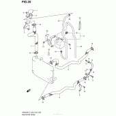 Схема вузла: Патрубок системи охолодження для Suzuki AN400 Burgman (EU analogue of SkyWave)