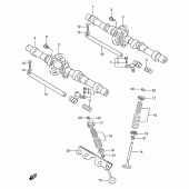 Схема вузла: Розподільний вал & Клапан для Suzuki GSF600 Bandit