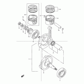 Схема узла: Коленчатый вал & Поршень для Suzuki TU125
