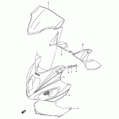 Схема вузла: Передній обтічник (Model k5) для Suzuki GSX1300 Hayabusa