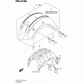 Схема вузла: Rear Fender (Vl800Tl5 E33) для Suzuki VL800 Boulevard C50 BOSS