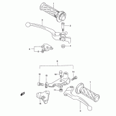 Схема узла: Ручки руля для Suzuki GS500
