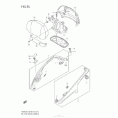 Схема узла: Опоры пассажира для Suzuki AN650 Burgman (EU analogue of SkyWave)