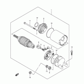 Схема вузла: Електричний стартер для Suzuki AN650 Burgman (EU analogue of SkyWave)