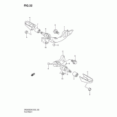 Схема узла: Подножки (E24) для Suzuki DR200 DR200SE