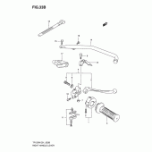 Схема вузла: Права ручка керма (Model k5) для Suzuki TF125
