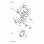 Схема узла: Переднее колесо для Suzuki DR-Z250