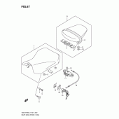 Схема вузла: Сидіння (Gsx-r750l1 e24) для Suzuki GSX-R750