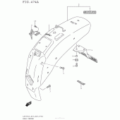 Схема узла: Заднее крыло для Suzuki LS650 Boulevard S40