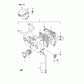 Схема узла: Воздушный фильтр для Suzuki GSX-R750