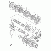 Схема узла: Трансмиссия для Suzuki TS125
