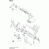 Схема узла: Копирный вал & Вилки & Вал переключения для Suzuki DR-Z400 DR-Z400SM