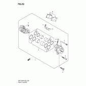 Схема вузла: Передній гальмівний супорт для Suzuki GSF1200 Bandit