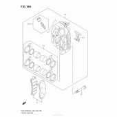 Схема узла: Передний тормозной суппорт (Gsx-R1000L3 E03) для Suzuki GSX-R1000