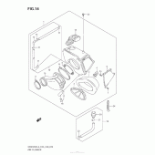 Схема узла: Воздушный фильтр для Suzuki DR650 DR650SE