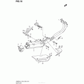 Схема вузла: Вихлопна система для Suzuki AN650 Burgman (EU analogue of SkyWave)