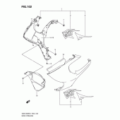Схема узла: Передний боковой обтекатель (Gsx1300rl1 e24) для Suzuki GSX1300 Hayabusa